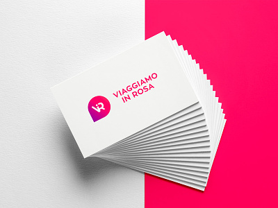 Viaggiamo in rosa - logo design business cards business cards design design gradient graphic design logo logo design mockup monogram vir monogram visual design