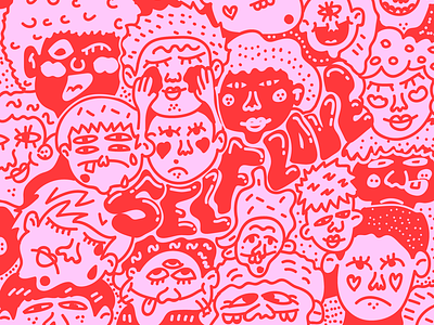 Self love art design illustration pink