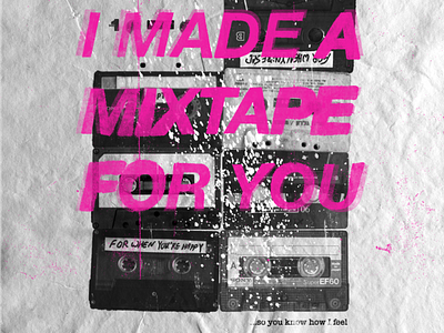 I Made A Mixtape For You... abstract abstract art collage collage art graphic design laforest creative minimalism mixtape music photoshop texture typography