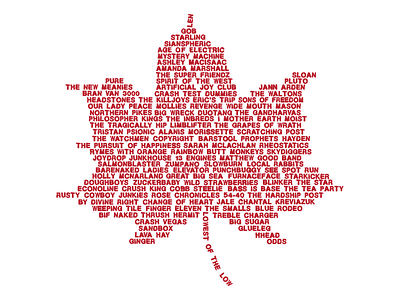 90s CanRock 90s alt rock bands canada canadian canadianity graphic identity logo maple leaf music rock