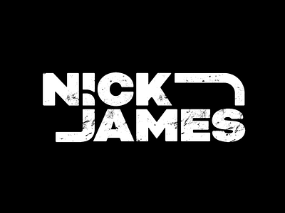 Nick James Logotype branding graphic design logo logotype music musician texture textured wordmark