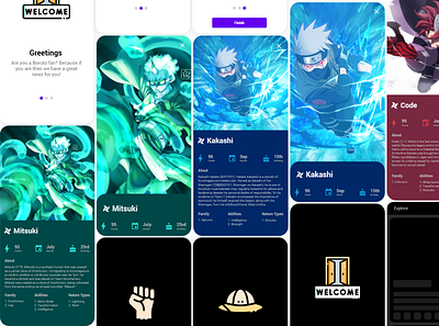 Boruto App android anime app boruto design mobile ui