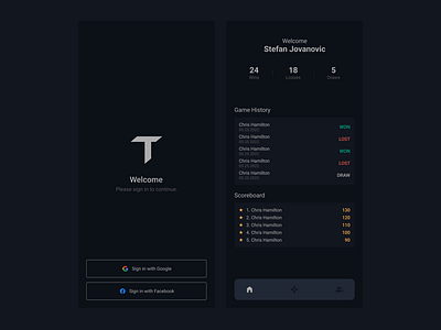 Tic Tac Toe - Mobile App - Dark