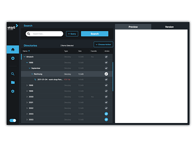 Document Management System UI Design - Dark Theme document document management file explorer file management file manager system 7 ui design web web app