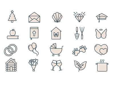 Iconography branding iconography icons icons design icons set illustration