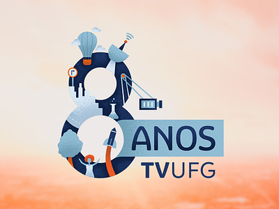 TV UFG 08 Anos city illustration production television tv video