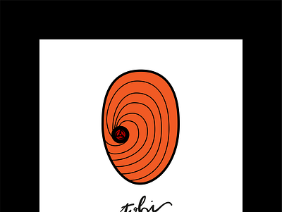 Tobi Mask akatsuki anime ilustration mangaart minimalist naruto