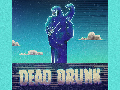 Dead Drunk Close-up beer beer branding beer label beer label design design gritty illustration illustrator zombie