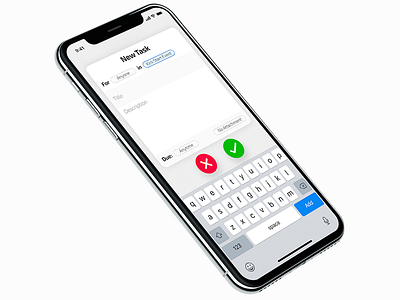Event App — Create New Task add app cancel event ios sketch task