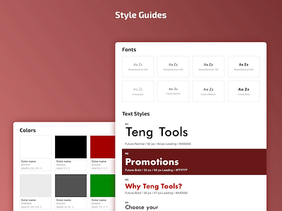 Teng Tools USA Style Guides colours ecommerce red store style web store