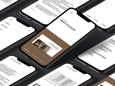 Portfolio web-design for mobile design figma flat gridsystem minimal principle typography ui ux web website