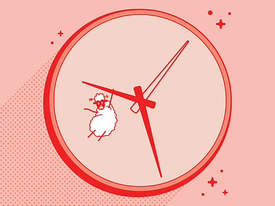 Daylight Saving clock illustration sheep time