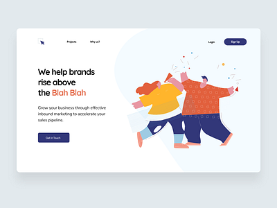 Landing page : : Marketing Agency agency clean design illustration landing page marketing minimal ui