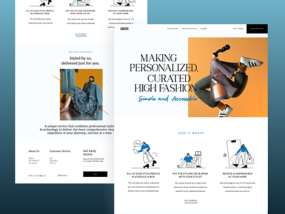 Fashion Subscription Box Website 3d illustration clean cocept fashion landing page landingpage minimal modern website