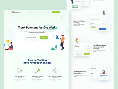 Income Tracking Landing Page