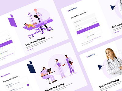 Healthcare Webapp Onboarding Screens