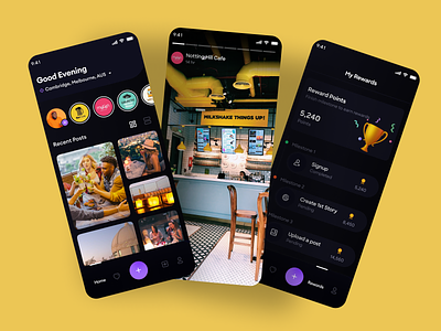 Social Networking for Pubs app bars clean design food marketing minimal mobile pubs restaurants social networking