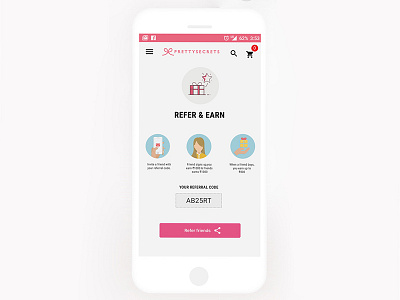 Refer & Earn UI app design ui user interface