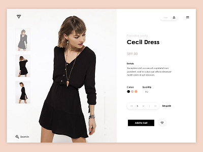 Fashion website Product page fashion minimal product page website