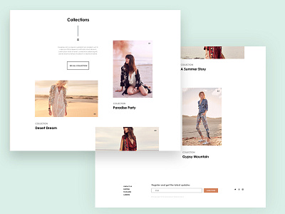 Fashion Collections Page e commerce fashion minimal webite