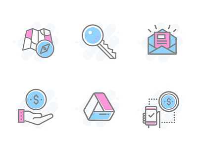 Gps & Expense tracking App Icons expense gps icons