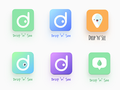 Drop & See App Icon app icon drop logo minimal see