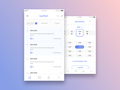 App For Lawyers app design lawyers legal minimal mobile ui ux
