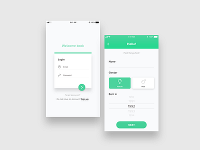 Login Screen Exploration app design login minimal mobile signup ui