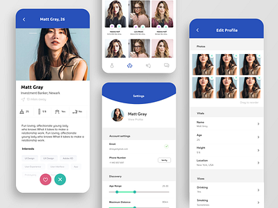 Dating App Concept app dating design minimal mobile ui