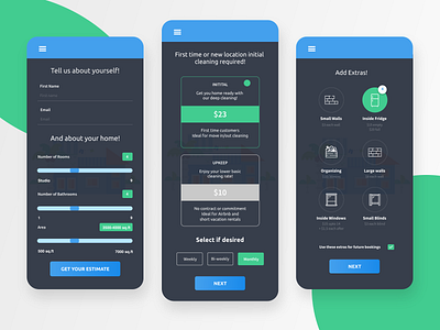 Home Cleaning App app cleaning design home minimal mobile