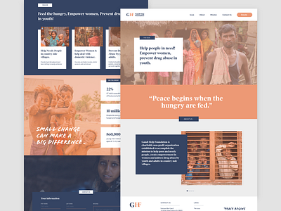 Non Profit Foundation Website design landingpage ui web design website