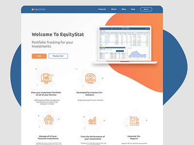 Portfolio Tracking for your Investment design landingpage minimal ui website