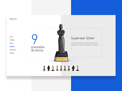 Factory award blue clean grey proud simplicity slider ui ux white