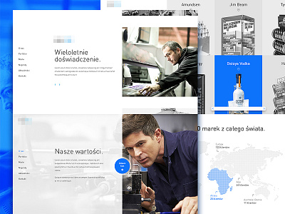 Factory blue design factory industry landing page promo responsive ui ux web