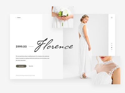 Wedding Fashion Shop Concept app concept fashion flowers pwa shop ui ux web wedding white woman