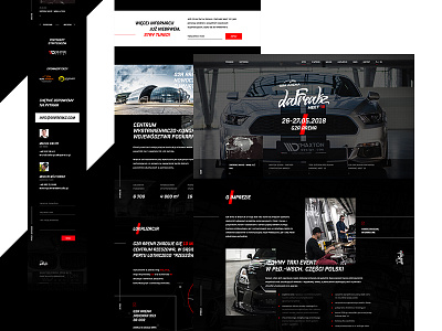 DaFreakz Meet'18 🚘 black cars event landing page promo red ui ux web