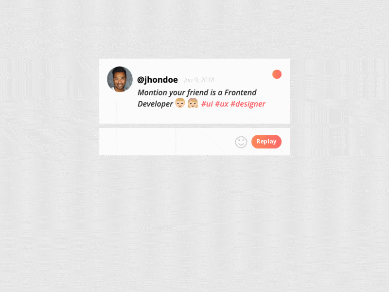 Design the mention feature ae animation dailyui design ui ux web webdesign