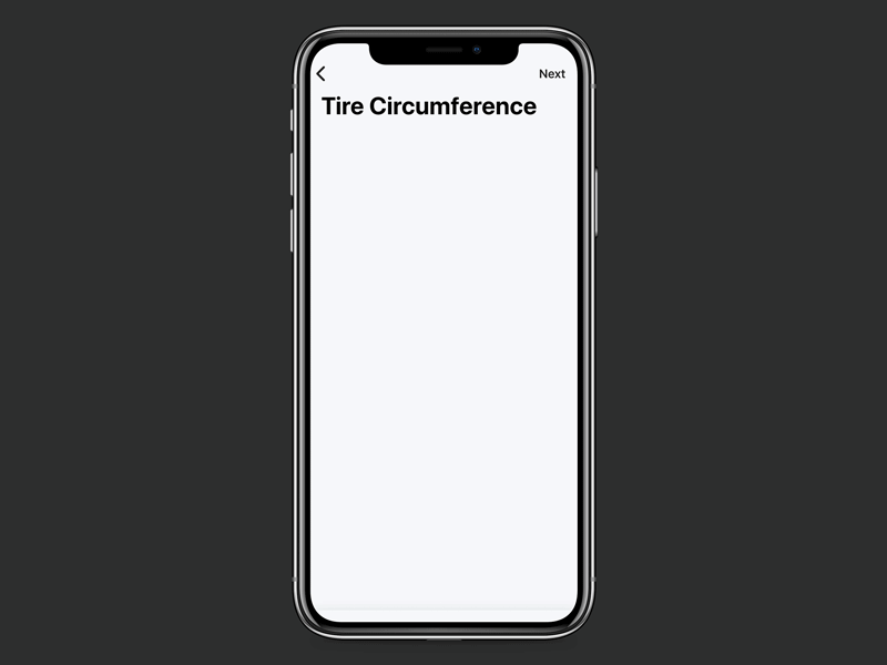 WIP Tire Circumference animation fitness ui design ux