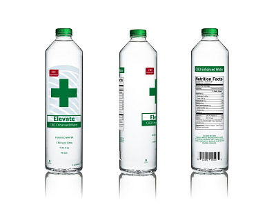 CBD Water Bottle Mockup branding graphic design illustration mockup package design packaging