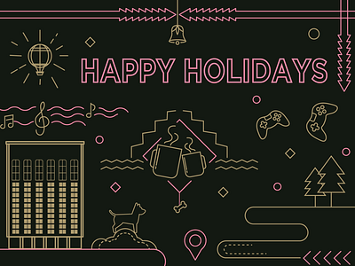 Happy holidays from Irvine Spectrum! design graphic illustration poster，illustration