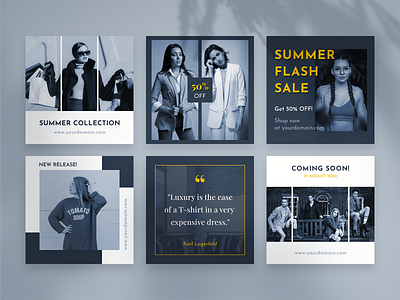 Instagram Template Duotone banner creative market duotone fashion insta instagram post model puzzle quote store stories twotone