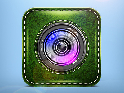 Magic Art Studio iOS Icon camera green icon ios lens texture