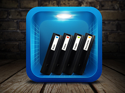 File Manager Icon for iOS black blue file ios manager realistic