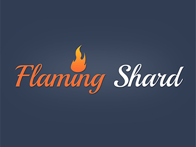 FS Logo blue fire flame flaming logo orange shard