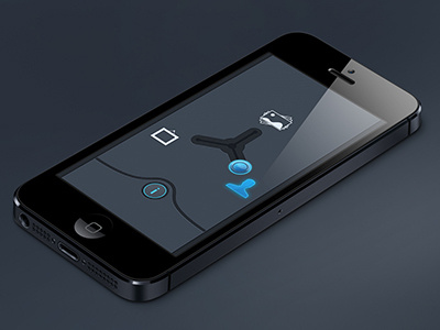 Navigation Menu for iPhone App app blue iphone menu navigation simple