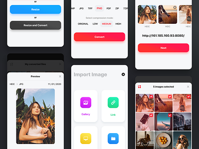 iOS Convertor App app colorful convertor files images ios mobile ui video