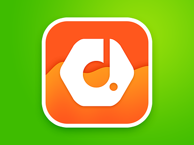 Hexagon Music App Icon app app icon clean flat hexagon image ios music sounds