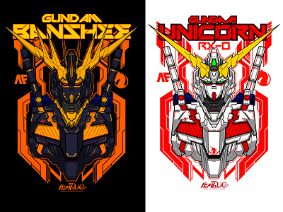 Gundam Banshee x Gundam Unicorn