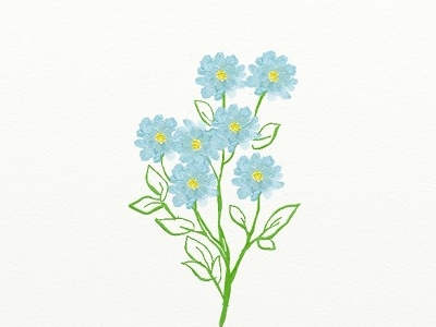 Blue Flower by Siti Nurindah on Dribbble