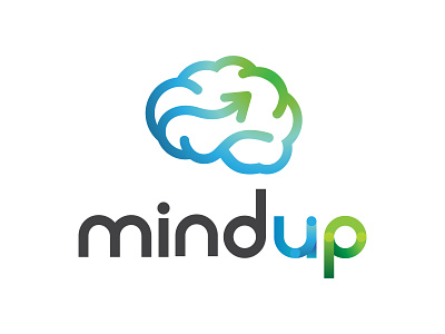 MindUp logo design brain brand branding company design geometric hr identity logo mark mind mindset mindup minimal modern networking tech type typography vector